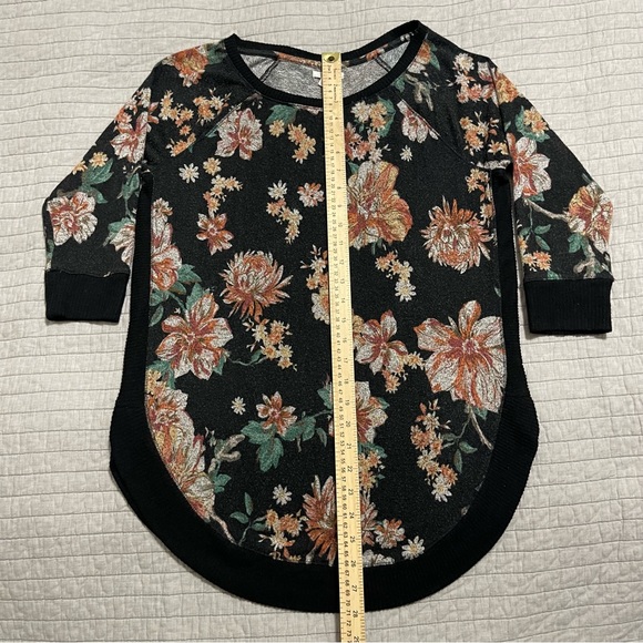 Maurices Haven Cozy Knit Floral Crew Neck Sweatshirt Size Small - Picture 4 of 8